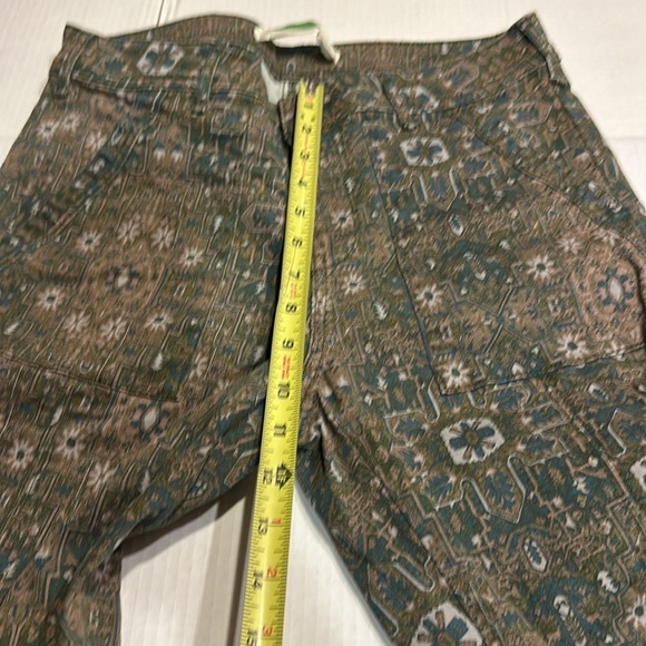 Anthropologie stretch western Aztec cropped pants front & back pockets zipper - Picture 3 of 9